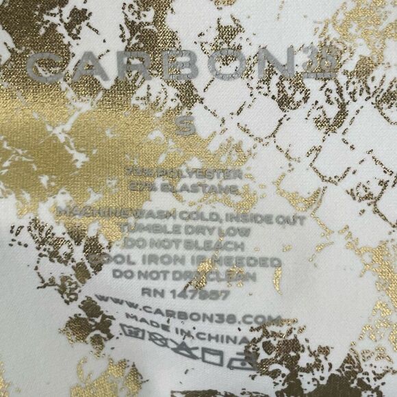 Carbon38 white gold metallic snake print leggings size small - Picture 5 of 5